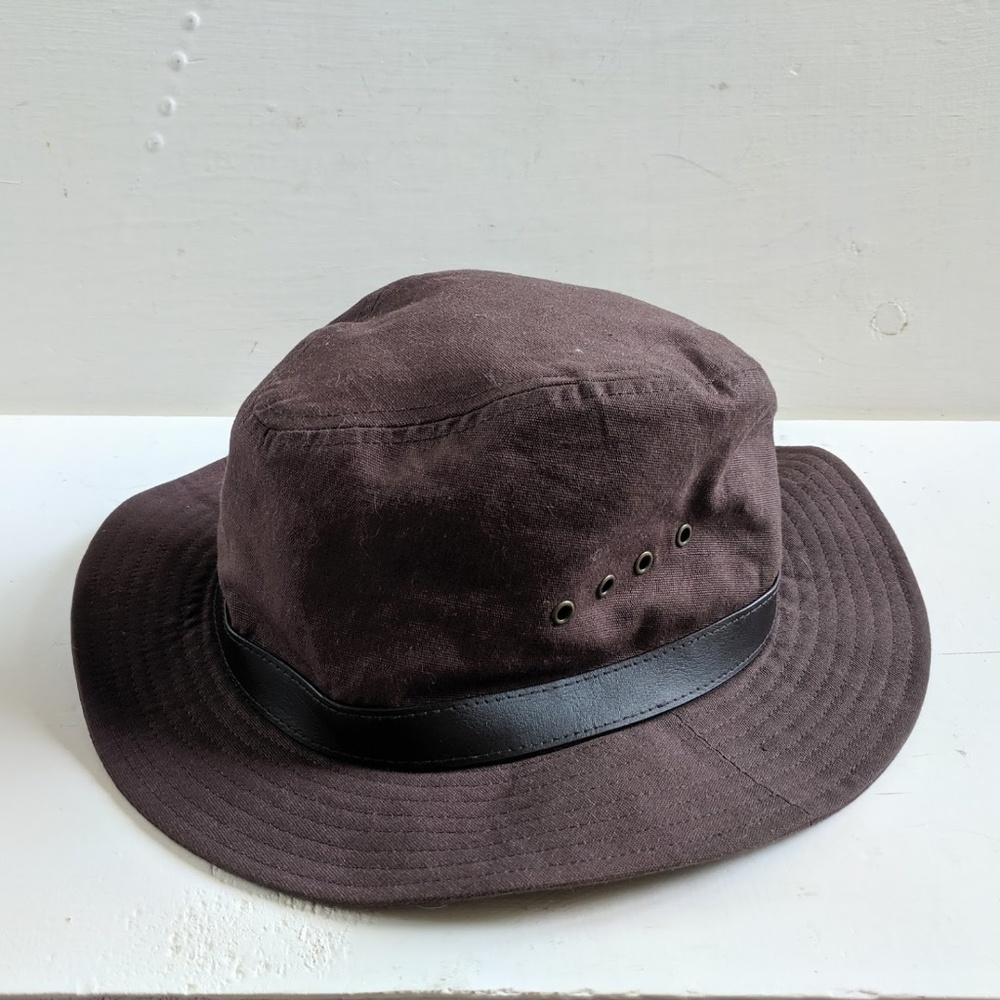 Eddie Bauer Waxed Cotton Hat Brown (Small)